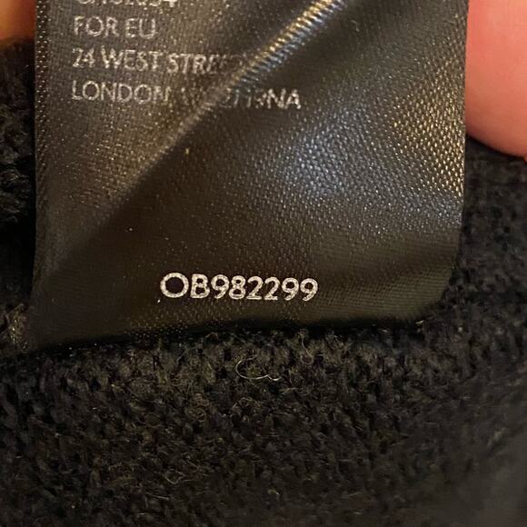 Free People Afterglow mock neck black oversized sweater Small Style # OB982299 - Picture 5 of 10